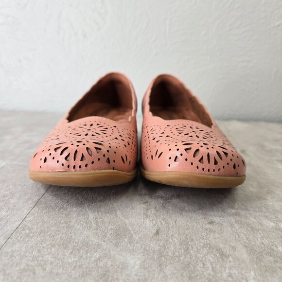 Cobb Hill Ballet Flats Sz 6.5 Light Pink Leather Minimalist Comfort Slip On Shoe - Picture 4 of 13